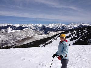 Dilek Colak skiing in Vail, Colorado, USA.