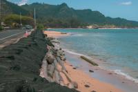 Erosion near beachfront transportation