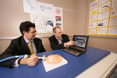 Demo of Procedure for Staging, Treating Breast Cancer