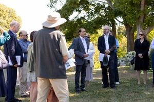 Nipam Patel Speaks at Burial of Thomas Hunt Morgan and Lilian V. Morgan