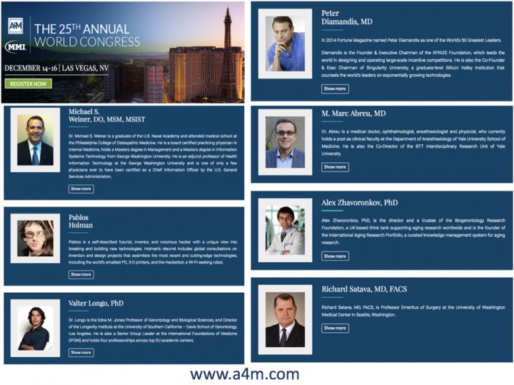 Insilico Medicine to Keynote at the A4M Las Vegas alongside Peter Diamandis and Valter Longo