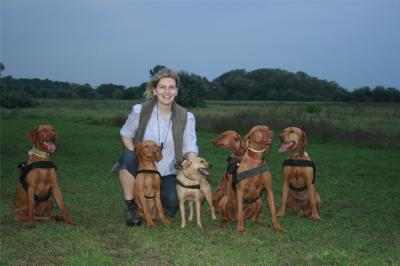 Owner with Dogs