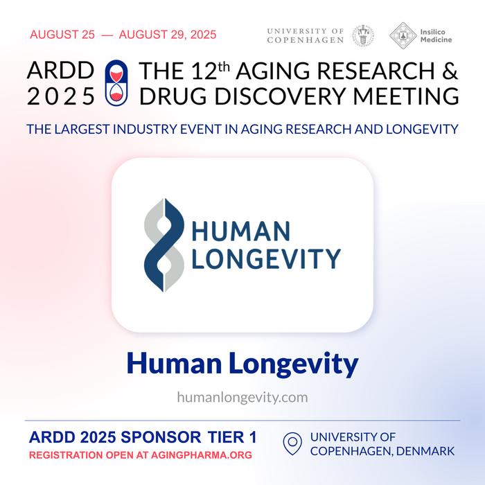 Announcing Human Longevity, Inc. as Tier 1 Sponsor of ARDD 2025