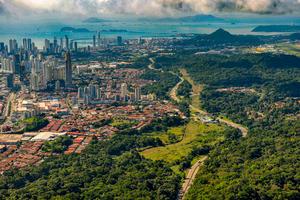 City and forest in Panama