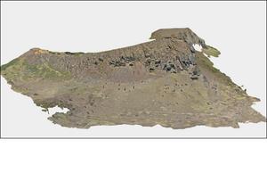 Three-dimensional model of Rano Raraku