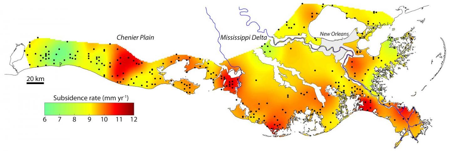 Subsidence Map from <i>Nienhuis et al</i>.
