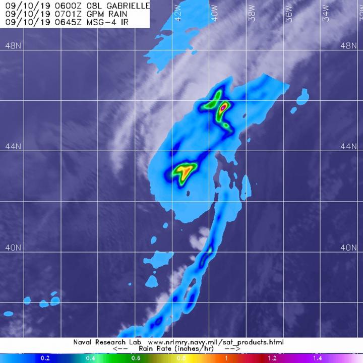 GPM image of Gabrielle