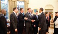 President Obama Meets with 2008 White House Fellows