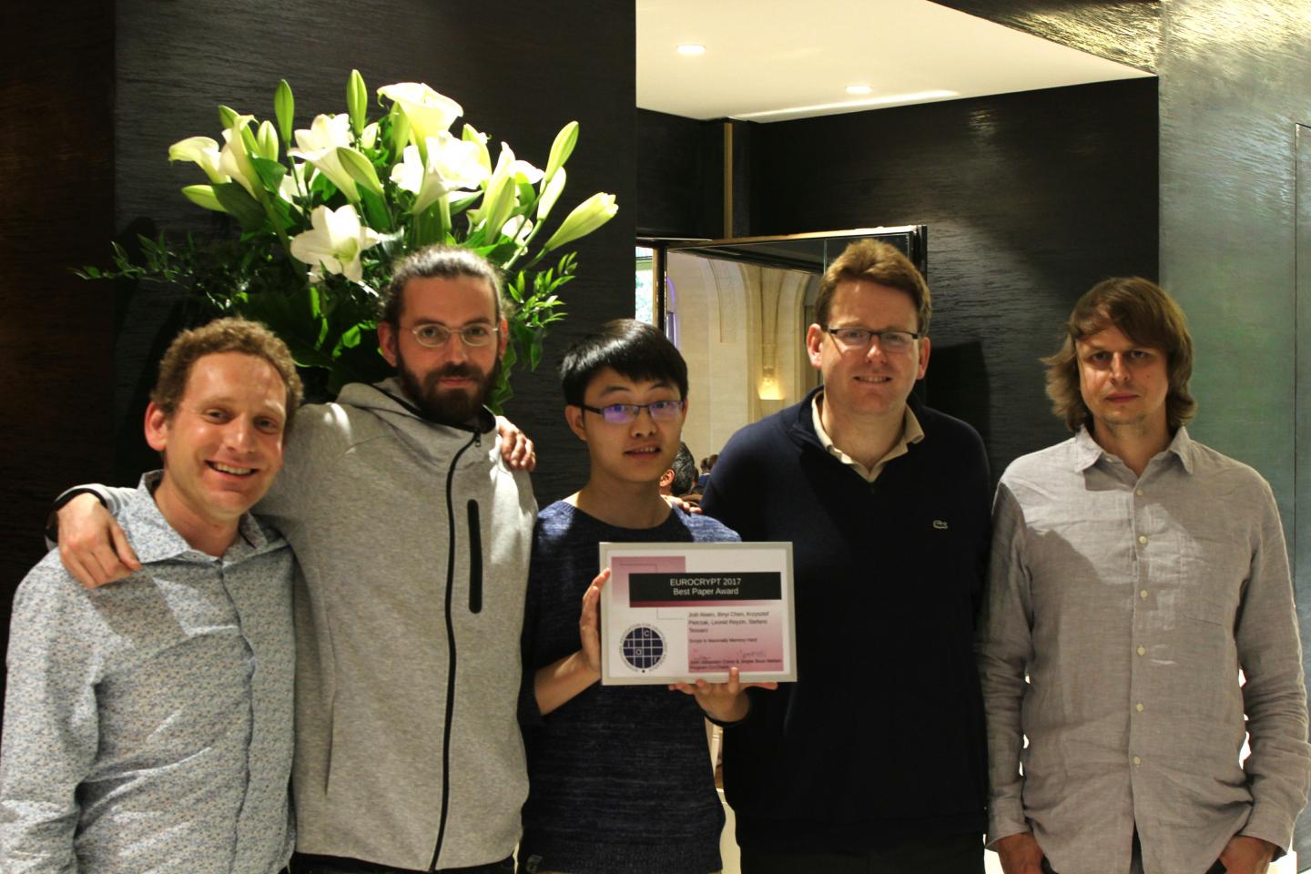 The Authors of the best paper at Eurocrypt 2017