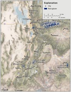 glacier Utah map