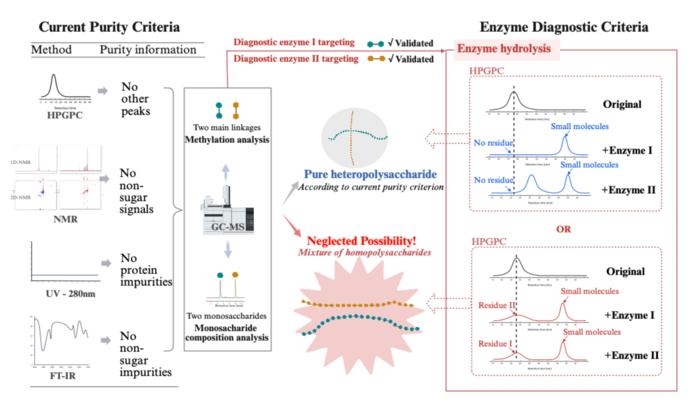 Schematic conception of Enzyme Diagnostic Criteria for polysaccharide purity.