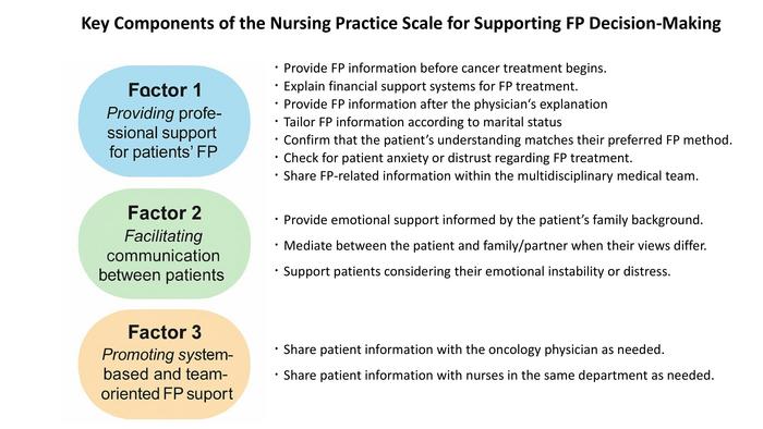 The three essential components of nursing practice supporting fertility preservation decision-making