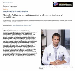 Alexander W. Charney: Leveraging genomics to advance the treatment of mental illness