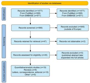 Flow diagram of the scoping review