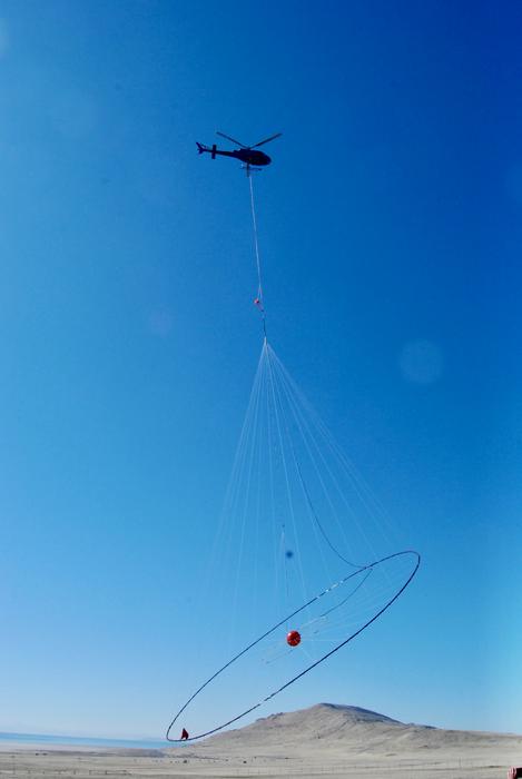 Helicopter lifting off