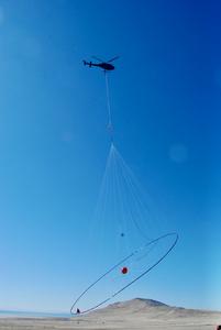 Helicopter lifting off