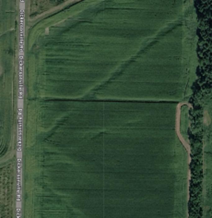 Iceberg plowmark seen from Google Maps