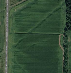 Iceberg plowmark seen from Google Maps