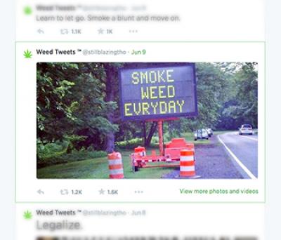 Marijuana-related Tweet (1 of 2)