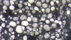 Battery particles lit up while charging