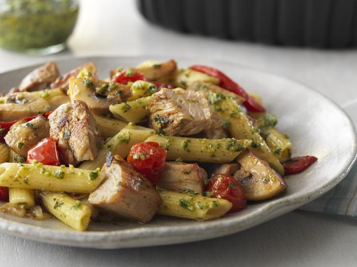 Penne Pork with Pesto