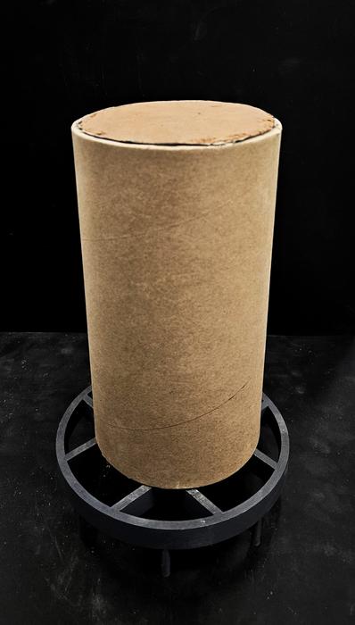 Cardboard-confined rammed earth column