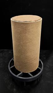 Cardboard-confined rammed earth column