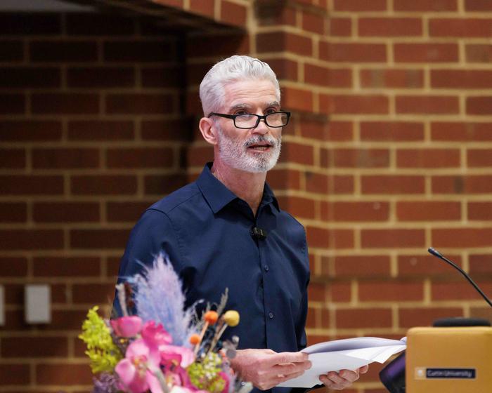 Craig Foster delivering the Annual Human Rights Lecture at Curtin University