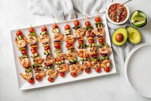 Heart-Healthy Grilled Shrimp Avocado Veggie Skewers