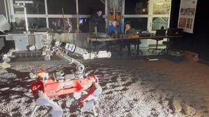 Legged robot operation on testbed