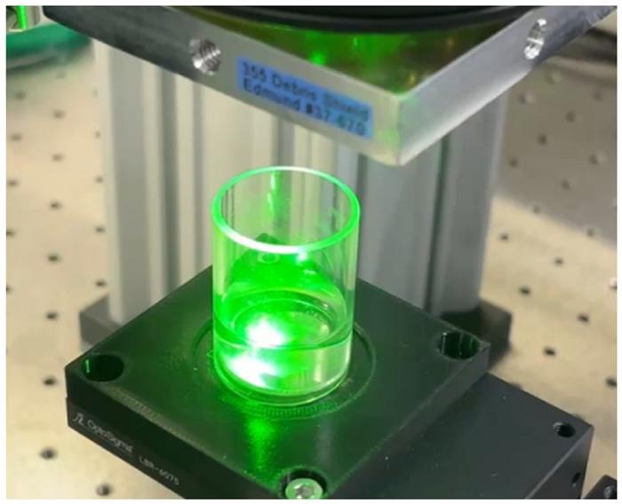The process of laser ablation in liquid