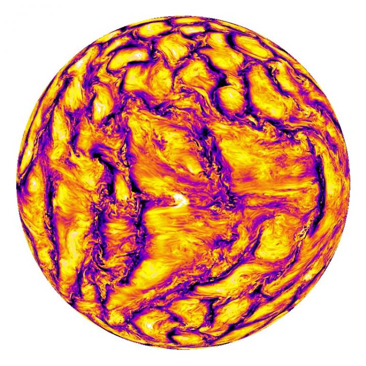 High-resolution Simulation of the Sun's Magnetic Field (1 of 2)