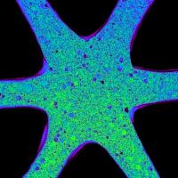 Close Up Image of One Node of the Triangular Honeycomb