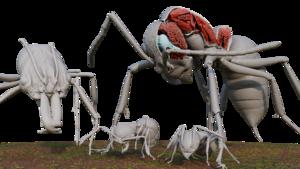 3D renderings made from scans of 4 Okinawan ant species in Antscan
