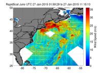 Nor'easter's Strongest Winds