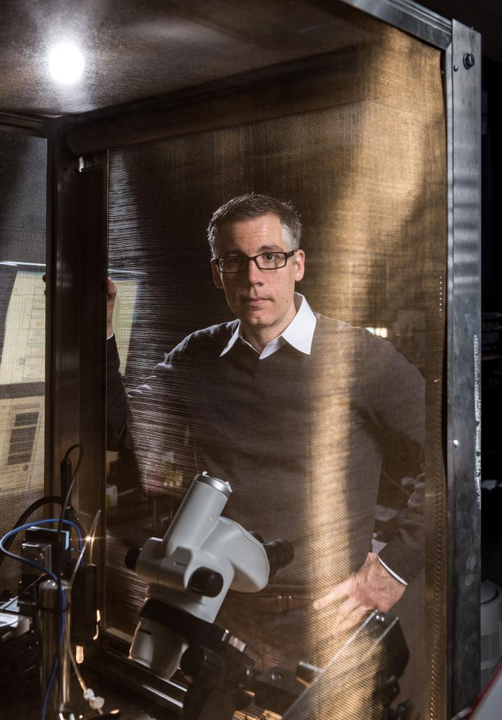 Mechanical engineer Craig Forest in his Georgia Tech lab