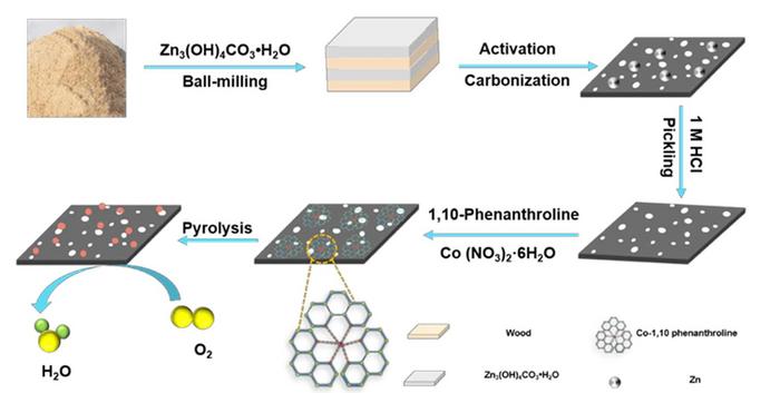 Cobalt-based multicomponent embedded in biomass-derived porous biochar as a highly efficient oxygen reduction reaction electrocatalyst