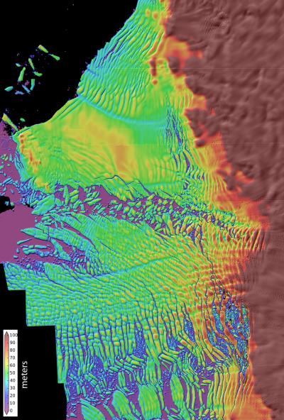 Thwaites Glacier Elevation Map