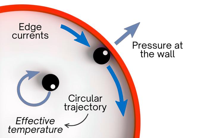 Behaviour of spinning mini-robots
