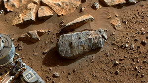 Rochette rock after sampling