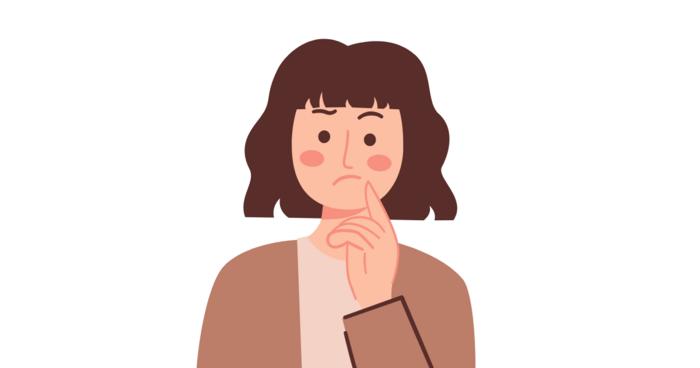 Confused woman graphic