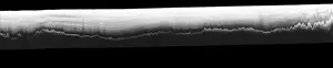 radar image through Antarctic ice sheet