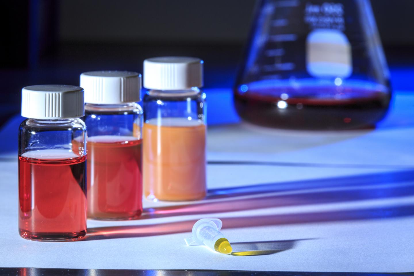 Photo of Vials Containing Nanoparticles