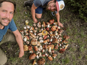 Bryn Dentinger with harvest
