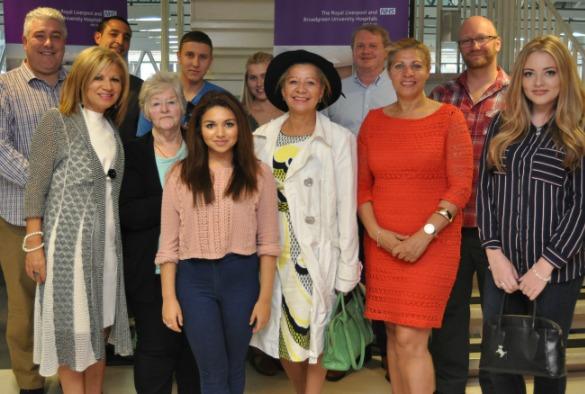 Photo of the family with the Researchers