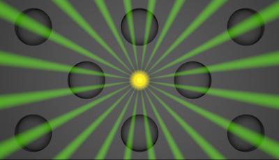 Organic Molecule Suspended on a Photonic Crystal Slab Supporting Macroscopic Resonances (1 of 2)