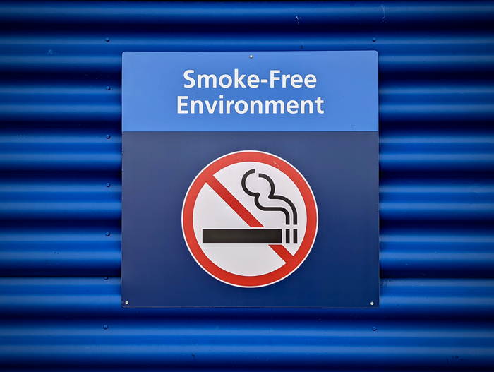 A sign indicating a smoke-free environment.