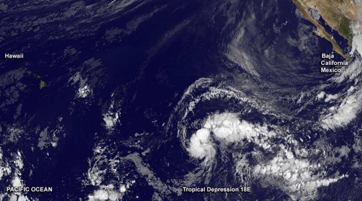 GOES-West Image of 18E