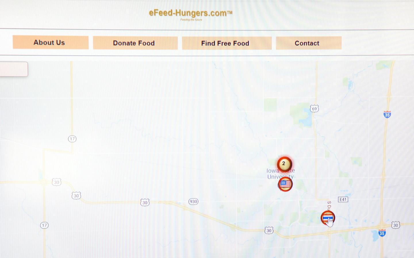 Screen Shot of Food Locations