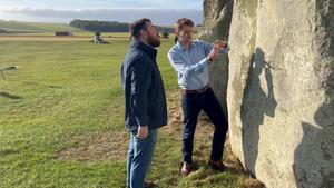 Dr Anthony Clarke and Professor and research co-author Chris Kirkland at Stonehenge